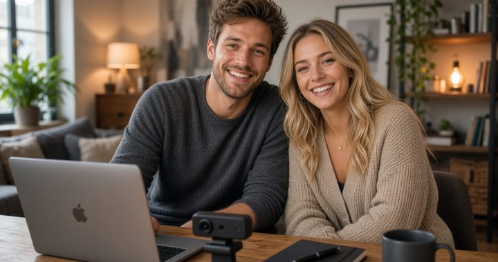 werken als koppel voor de webcam